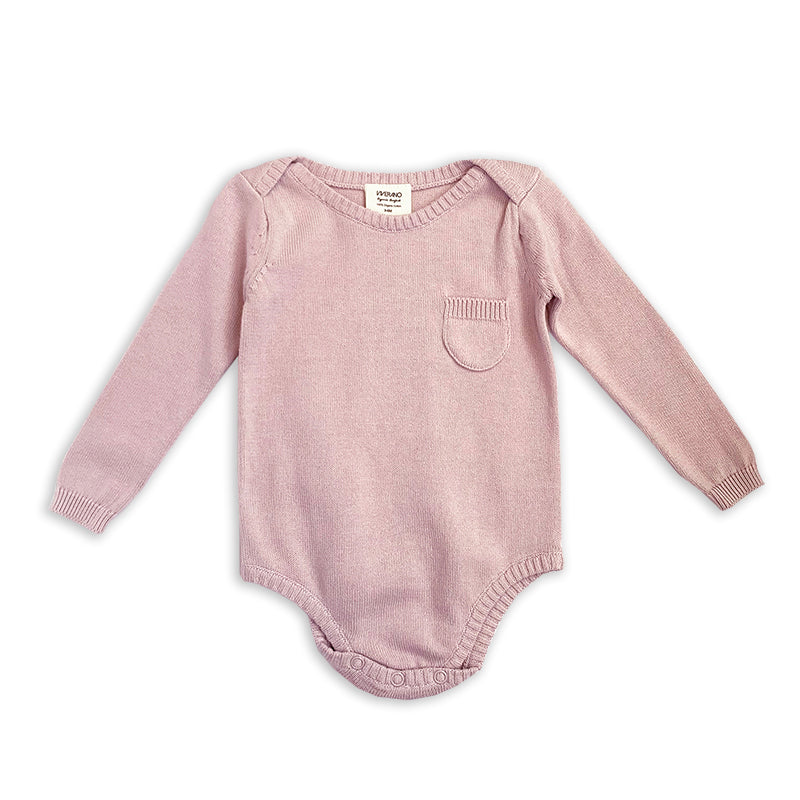 Milan Knit Baby Romper Bodysuit - Full Sleeve (5 Colors)
