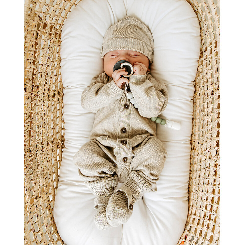 Milan Earthy Knit Baby Round Hat (Organic Cotton) - 4 Colors