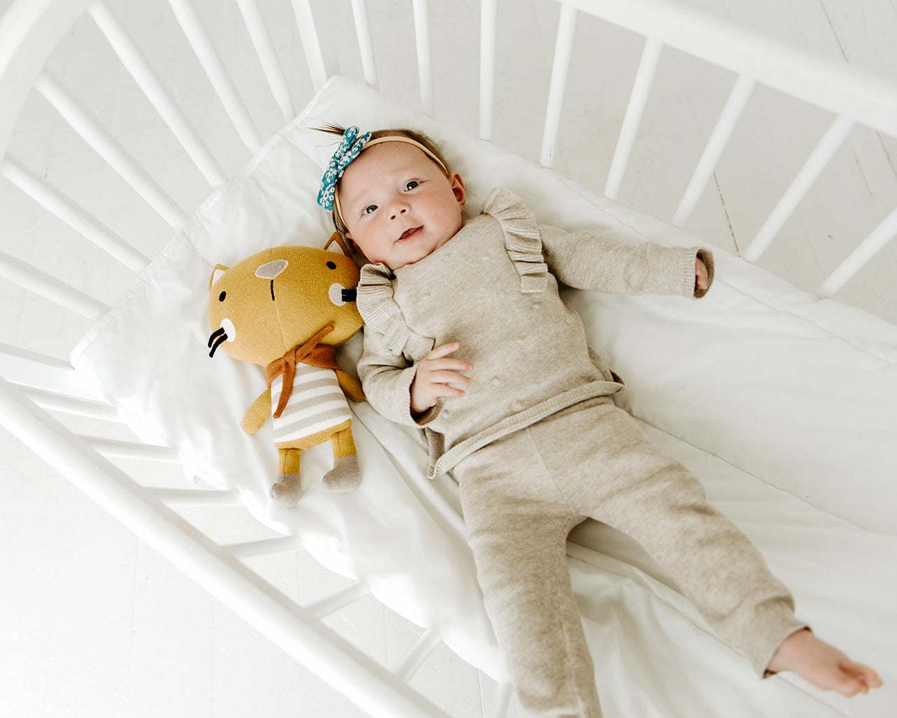 Remi Cat Organic Cotton Fine Knit Stuffed Animal Baby Toy (3 Colors)