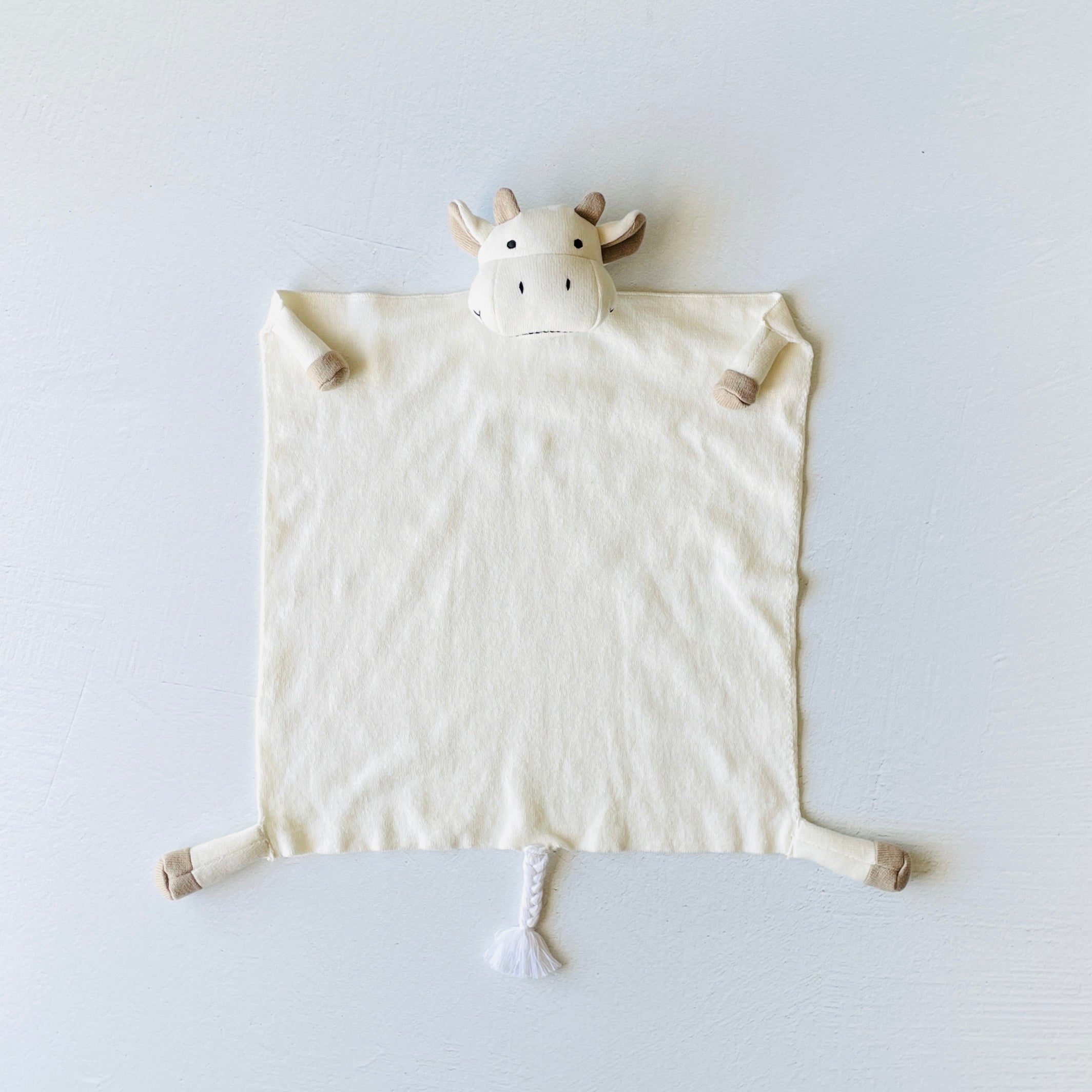 Organic Baby Lovey Security Blanket Cuddle Cloth - Cow (Viverano)