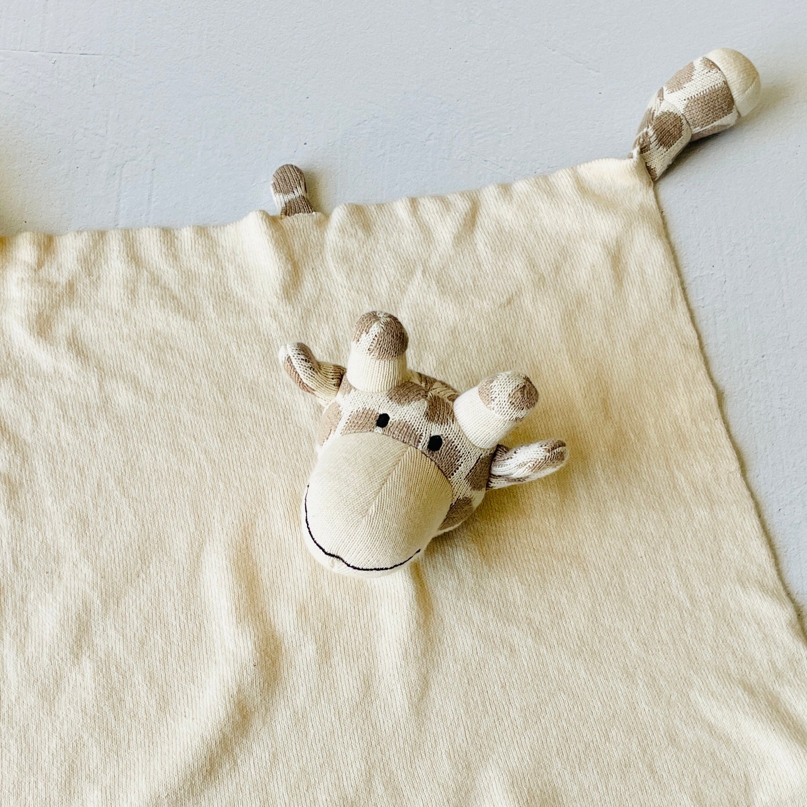 Organic Baby Lovey Security Blanket Cuddle Cloth - Giraffe (Viverano)