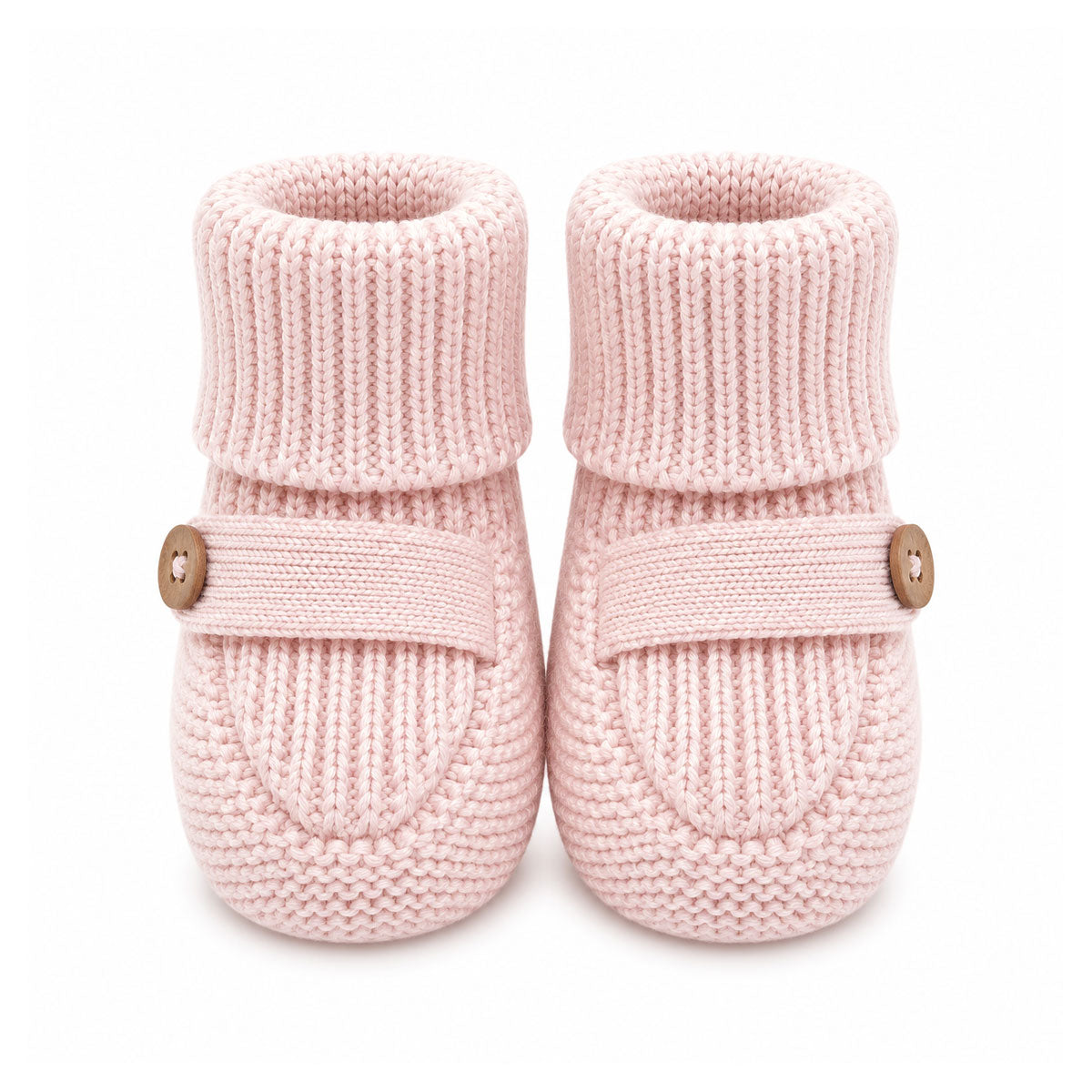Blush Milan Organic Knit Baby Booties Shoes