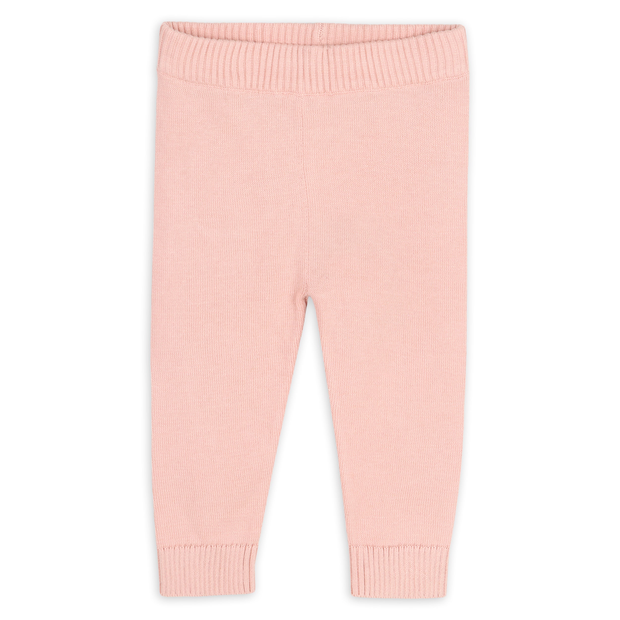 Blush Milan Knit Baby Pocket Pants (Organic Cotton) Front