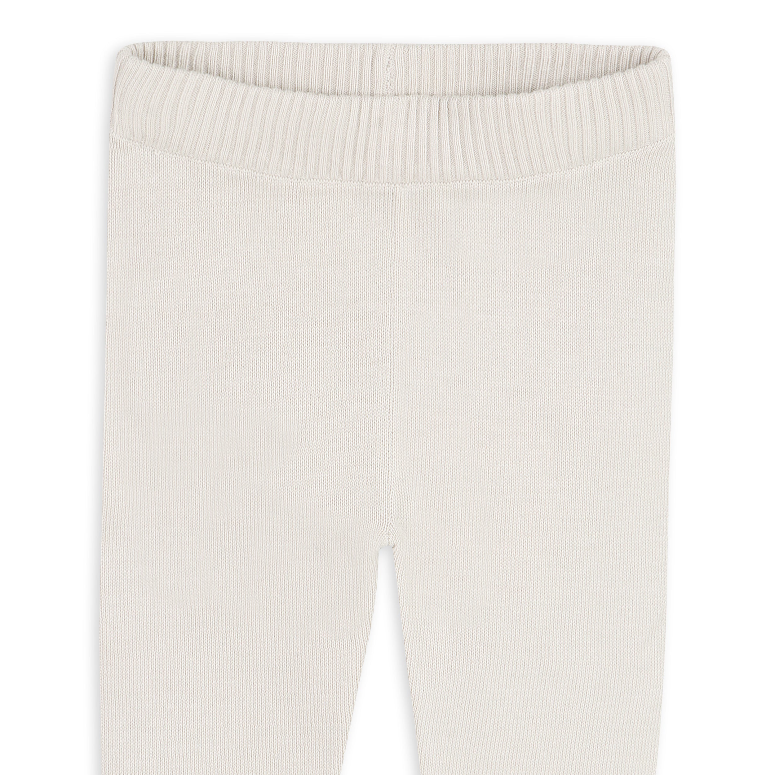 Dove White Milan Knit Baby Pocket Pants (Organic Cotton) Detail