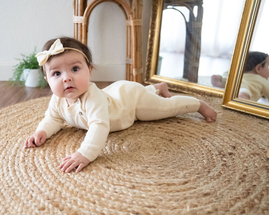 Milan Side Button & Pocket Knit Baby Jumpsuit (Organic Cotton) 