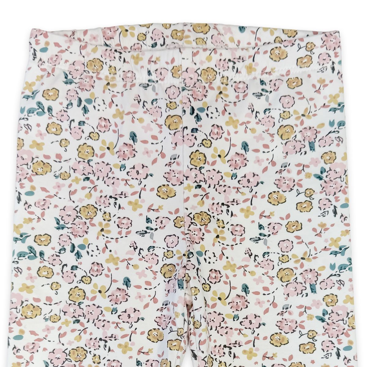 Floral Jersey Stretch Baby Legging Pants  (Organic Cotton)