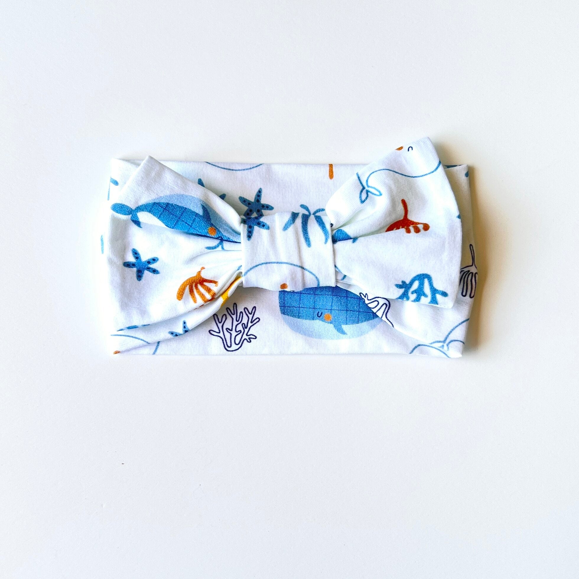 Ocean Bow Baby Headband (Organic Jersey)
