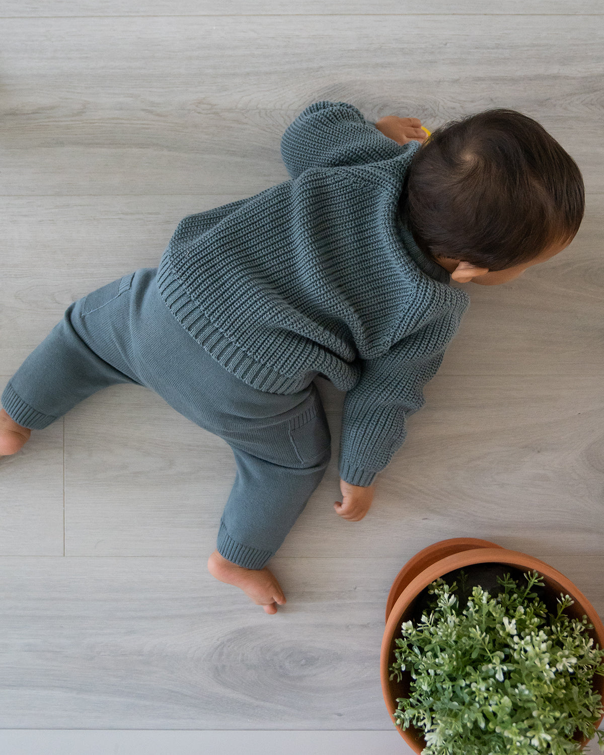 Classic Chunky Knit Baby Pullover Sweater (Organic Cotton) -