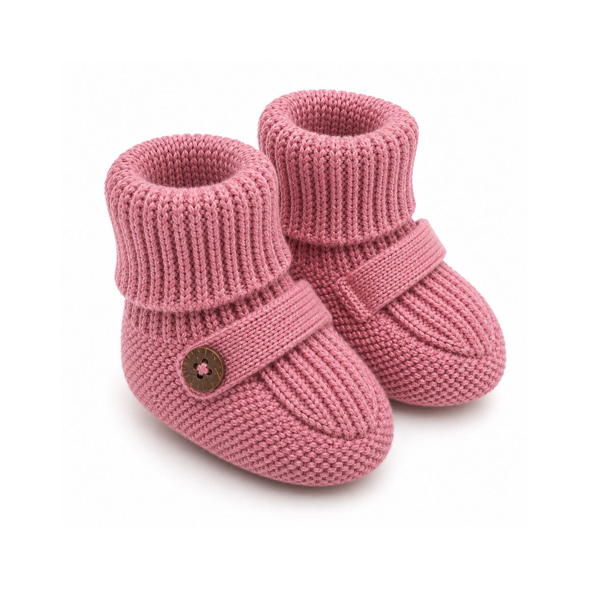 Rose Heather Milan Heather Knit Newborn Baby Booties