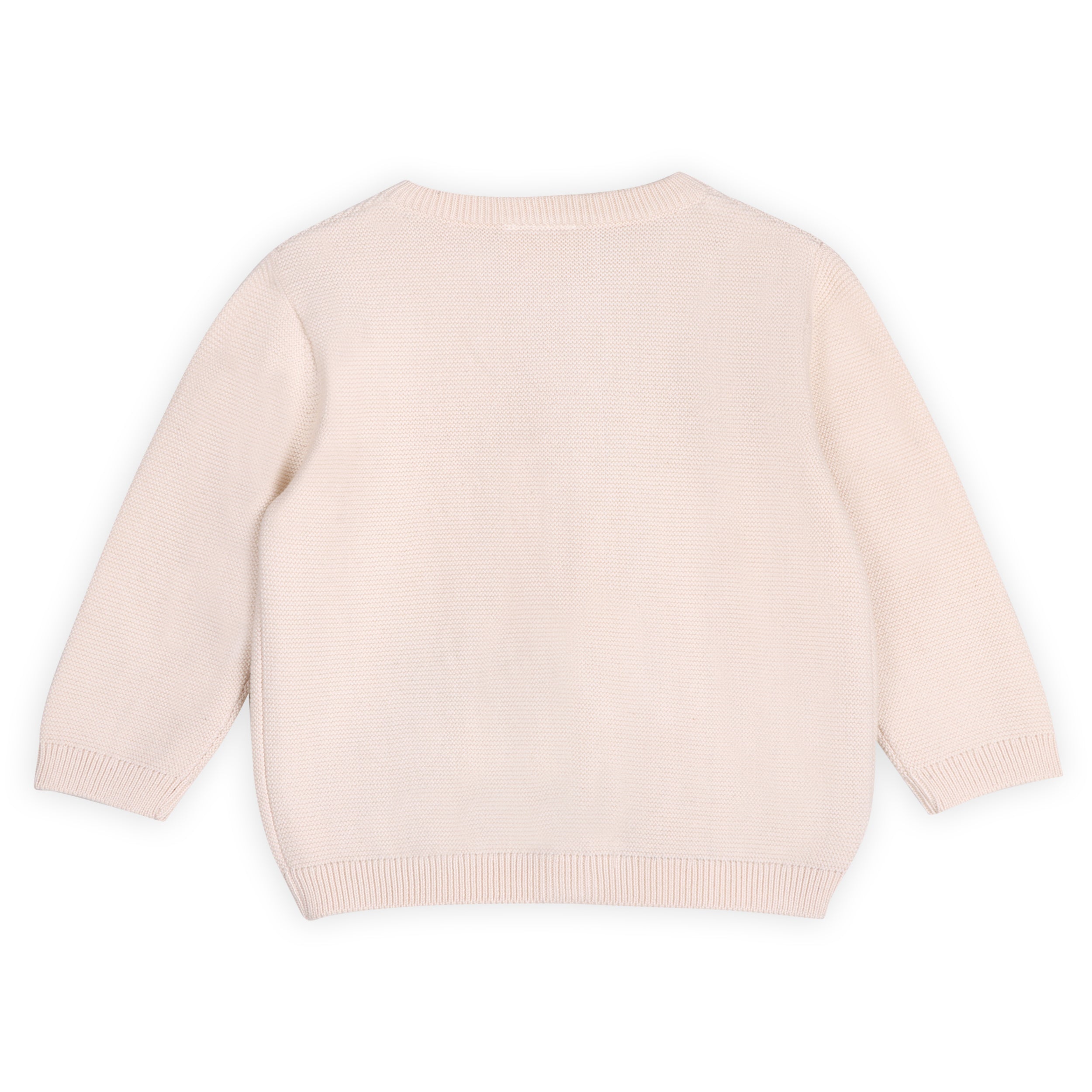 Little & Loved Dino Applique Baby Cardigan (Organic Cotton) Back