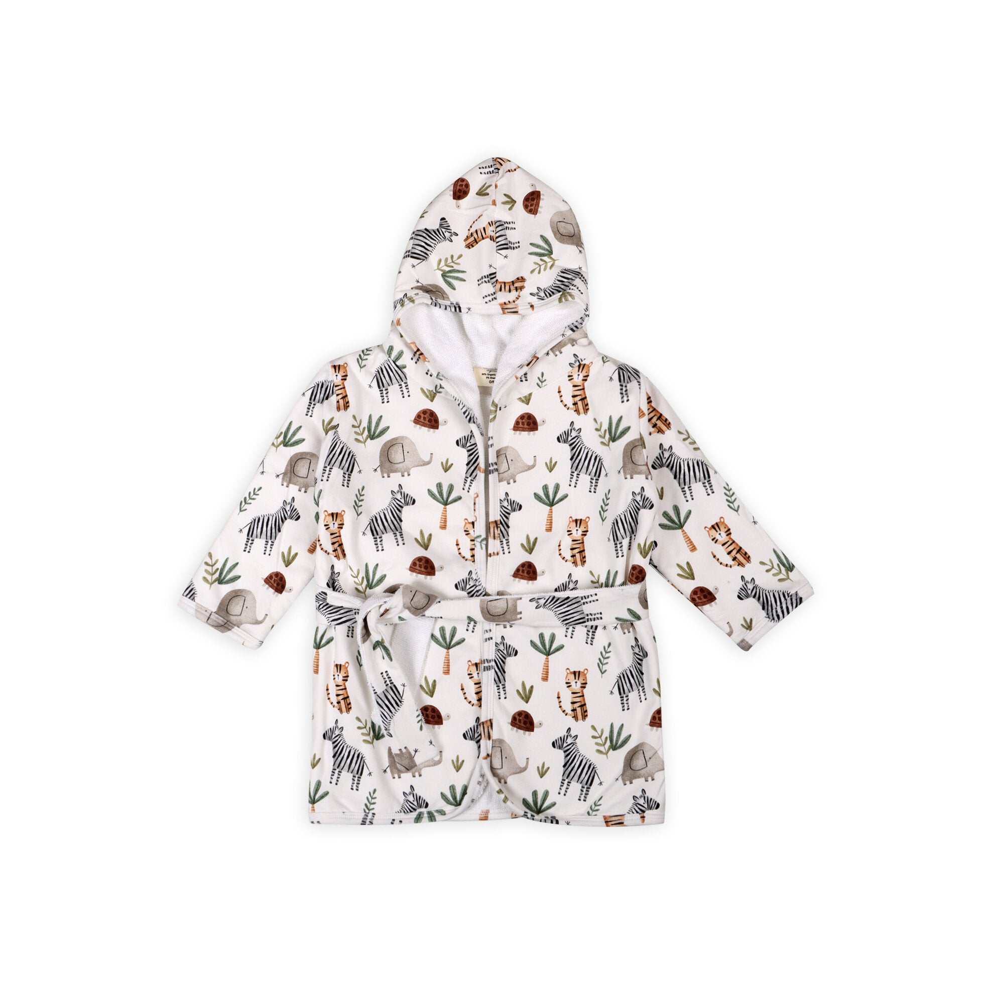 Savannah Animals Baby Bathrobe (Organic Cotton)