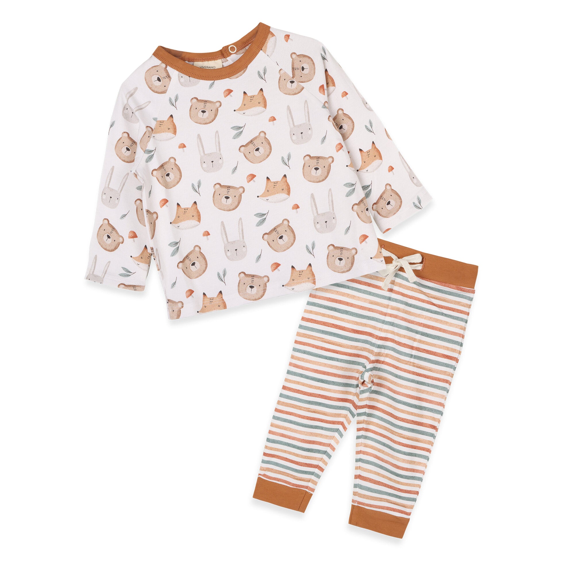 Forest Animals Baby Top & Pants Set (Organic Jersey)
