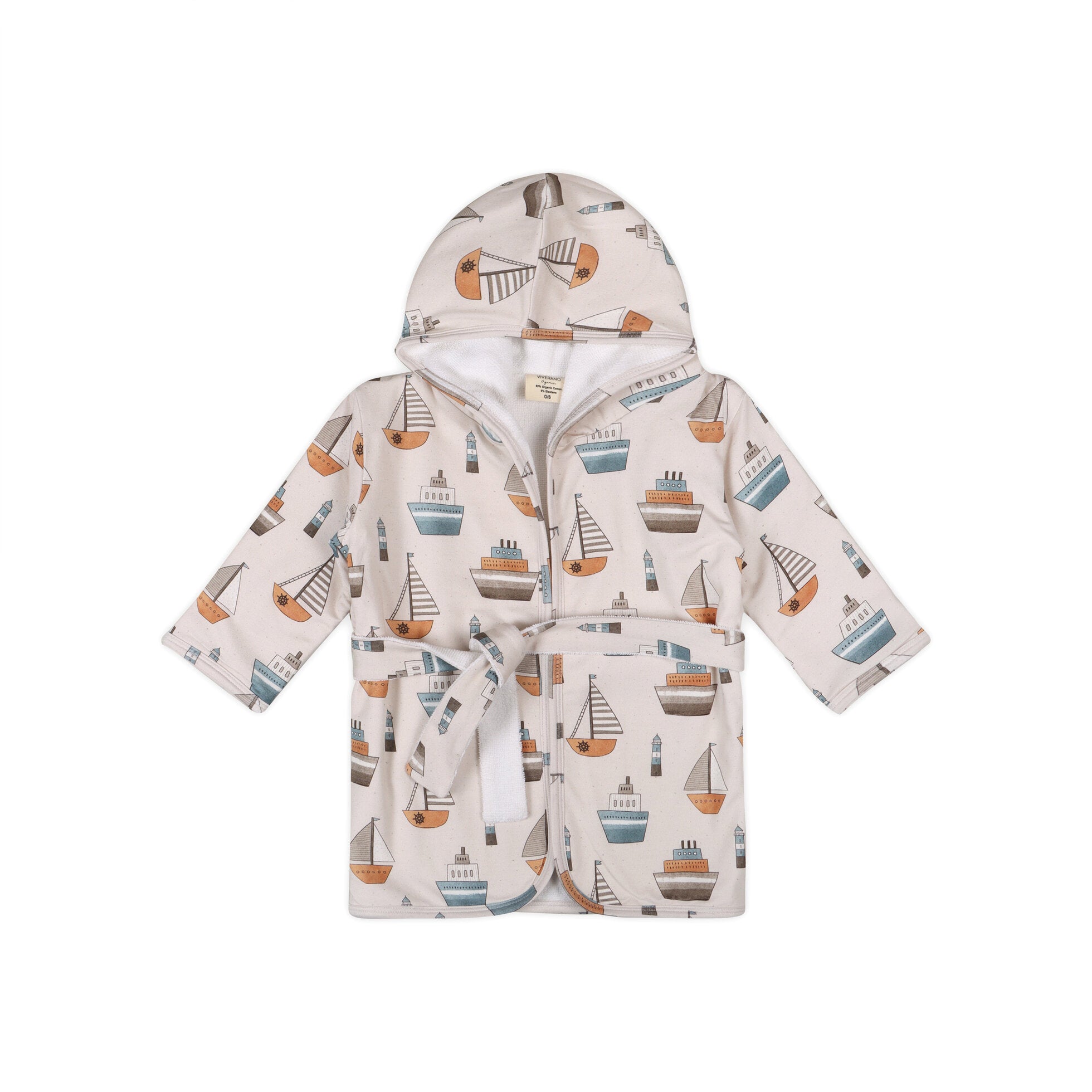 Boats Baby Bathrobe (Organic Jersey)