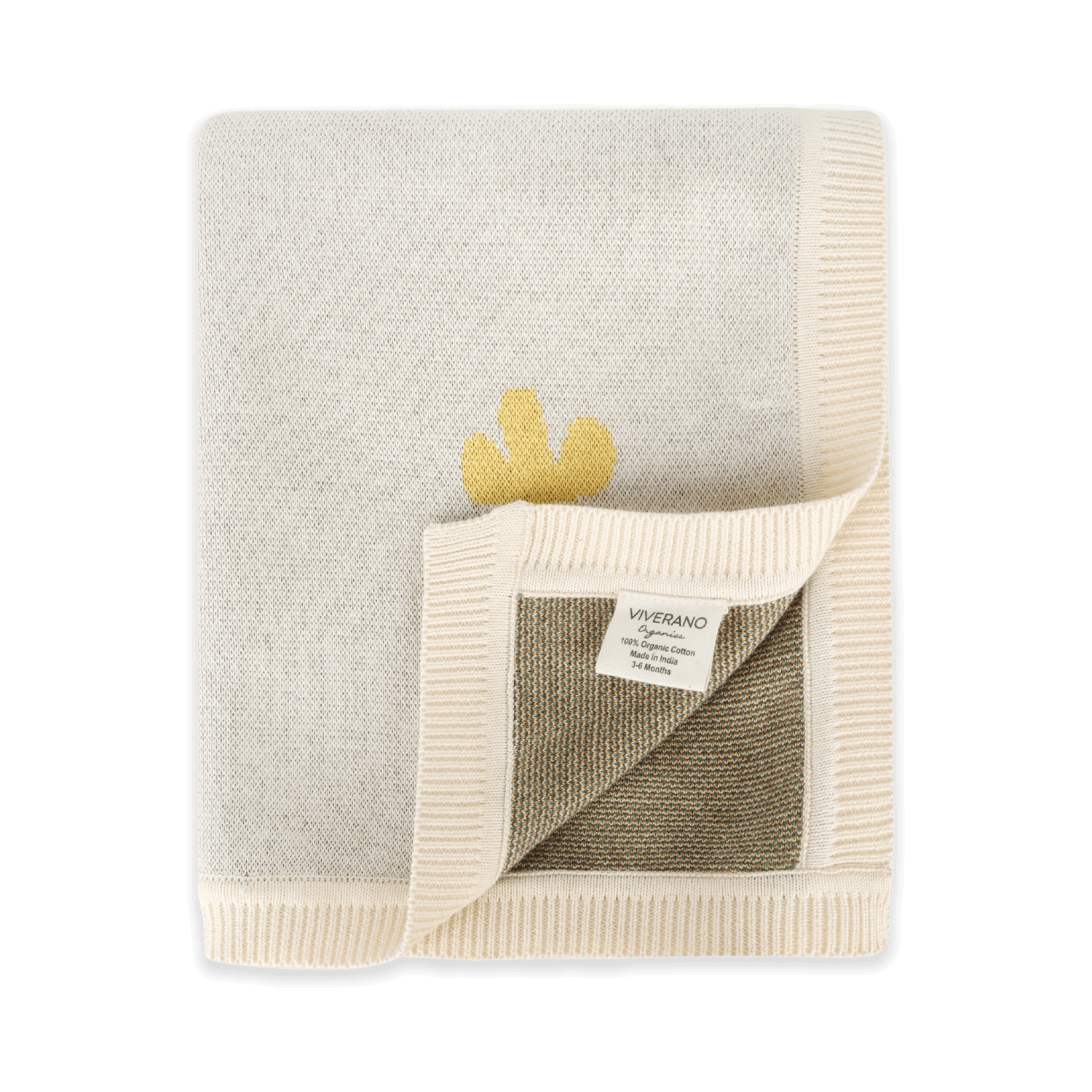 Sunny Farm - Organic Cotton Jacquard Knit Baby Blanket (Fold)