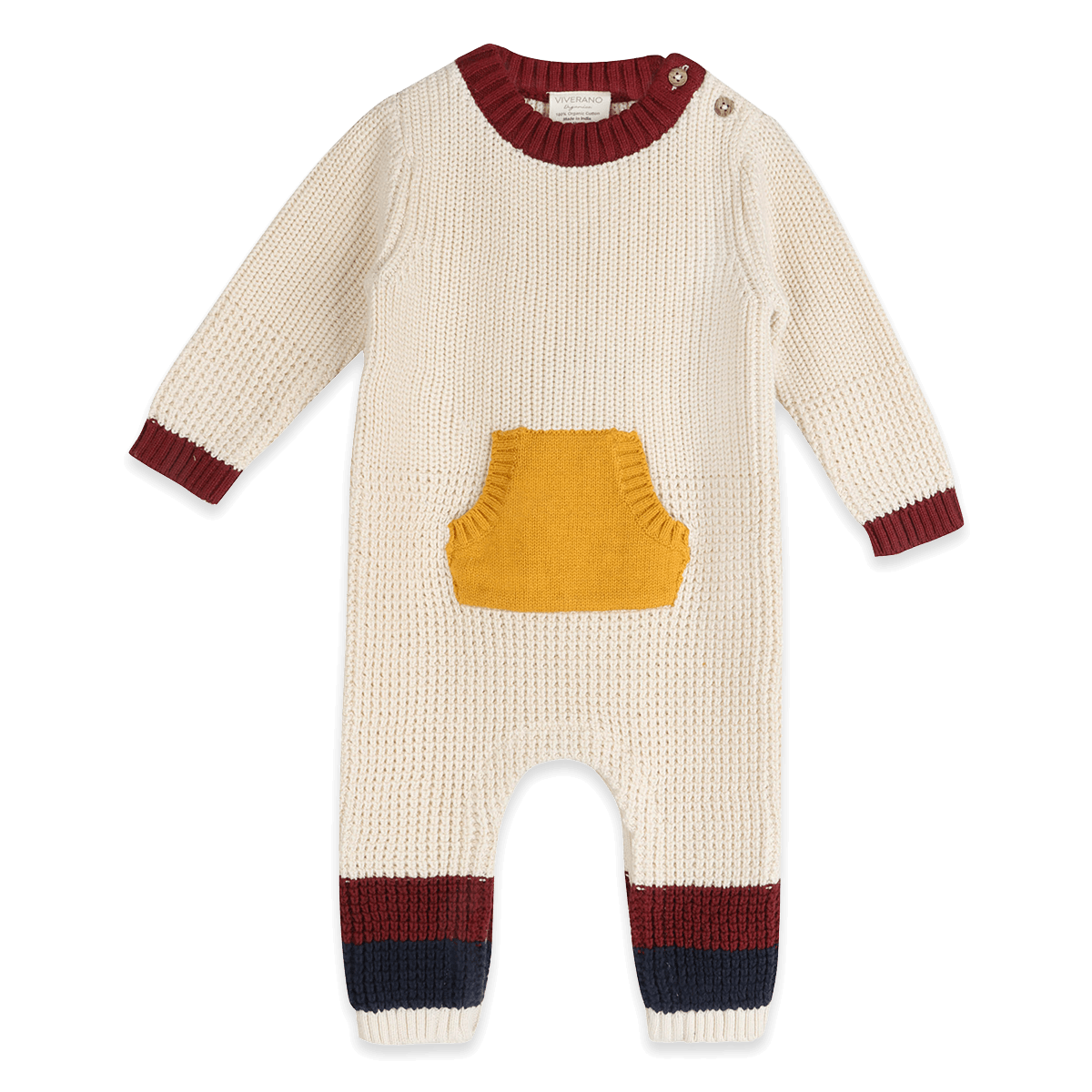Oliver Chunky Knit Baby Jumpsuit, Organic Cotton