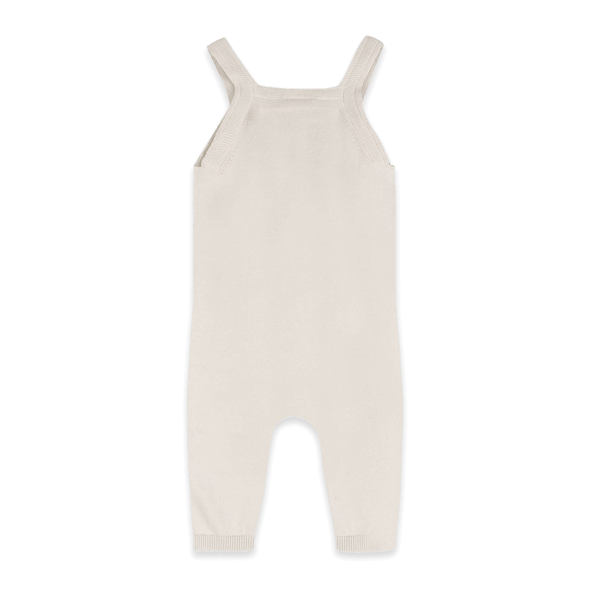 Organic Cotton Bear Fair Isle Knit Baby Overall Set, Back