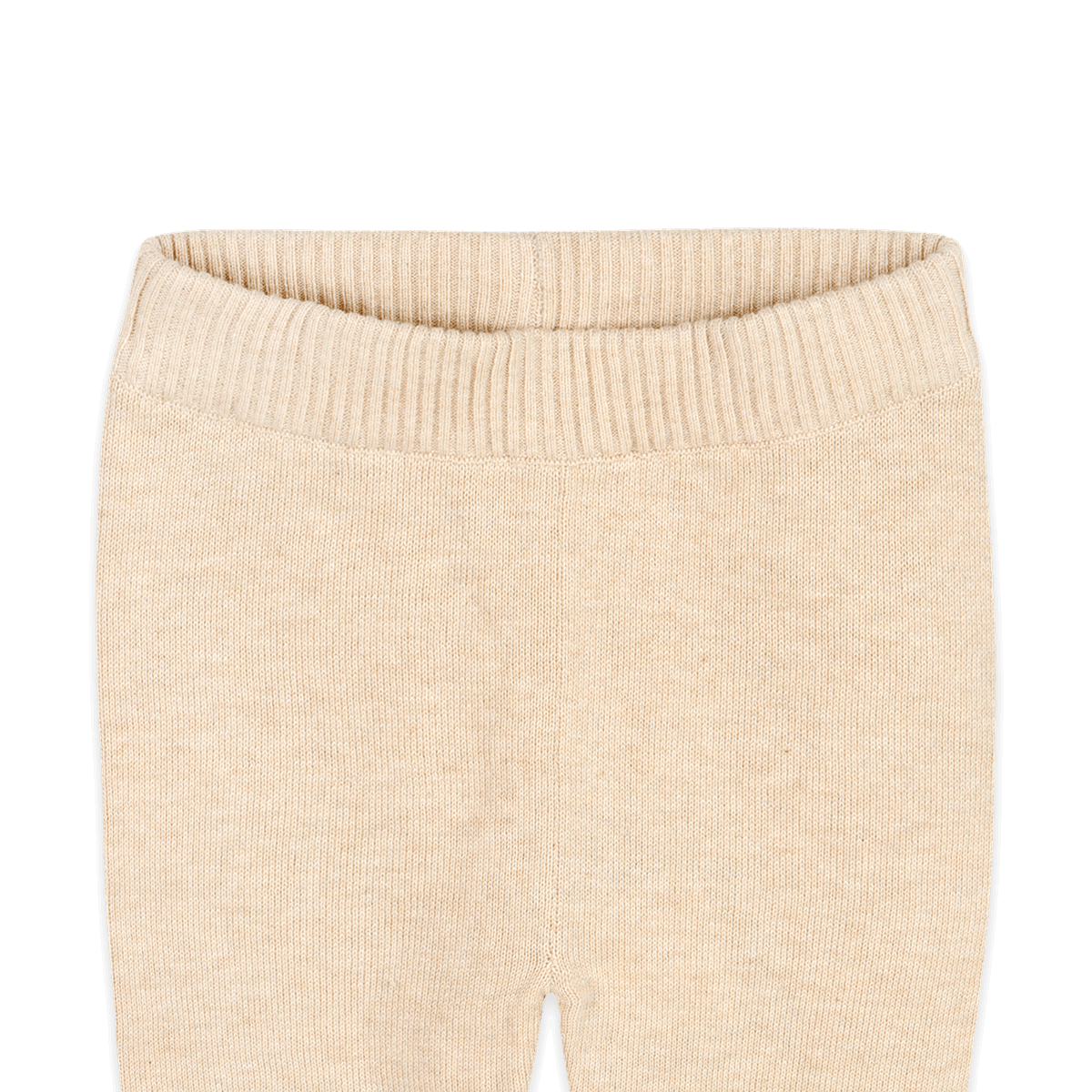 Oatmeal Organic Cotton Pocket Sweater Knit Baby Legging Pants, Detail