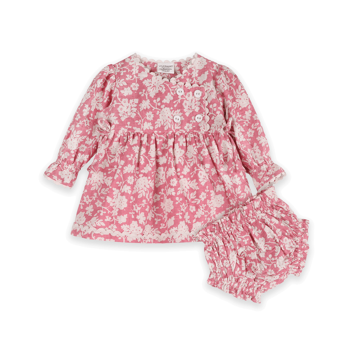 Beatrice Floral Baby Dress & Bloomer Set (Organic Cotton) - Outfit Set
