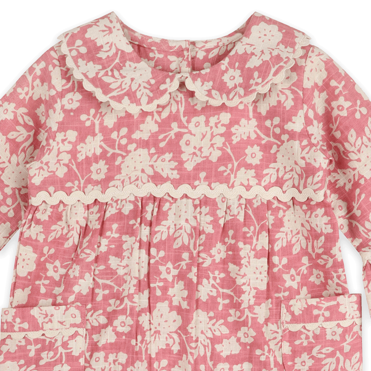 Beatrice Floral Baby Jumpsuit & Headband (Organic Cotton) - Detail