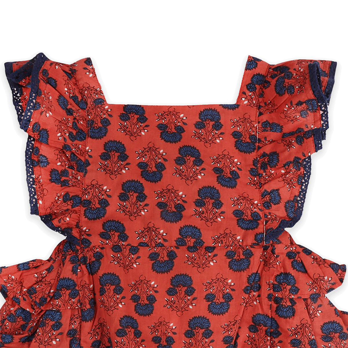 Isadora Jaipur Floral Baby Romper & Headband Set (Organic Cotton) - Detail