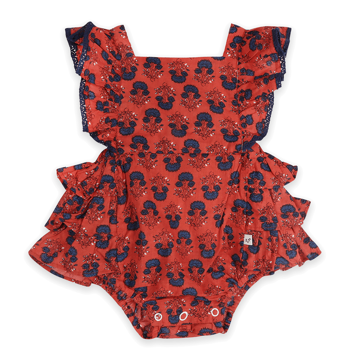Isadora Jaipur Floral Baby Romper & Headband Set (Organic Cotton) - Front
