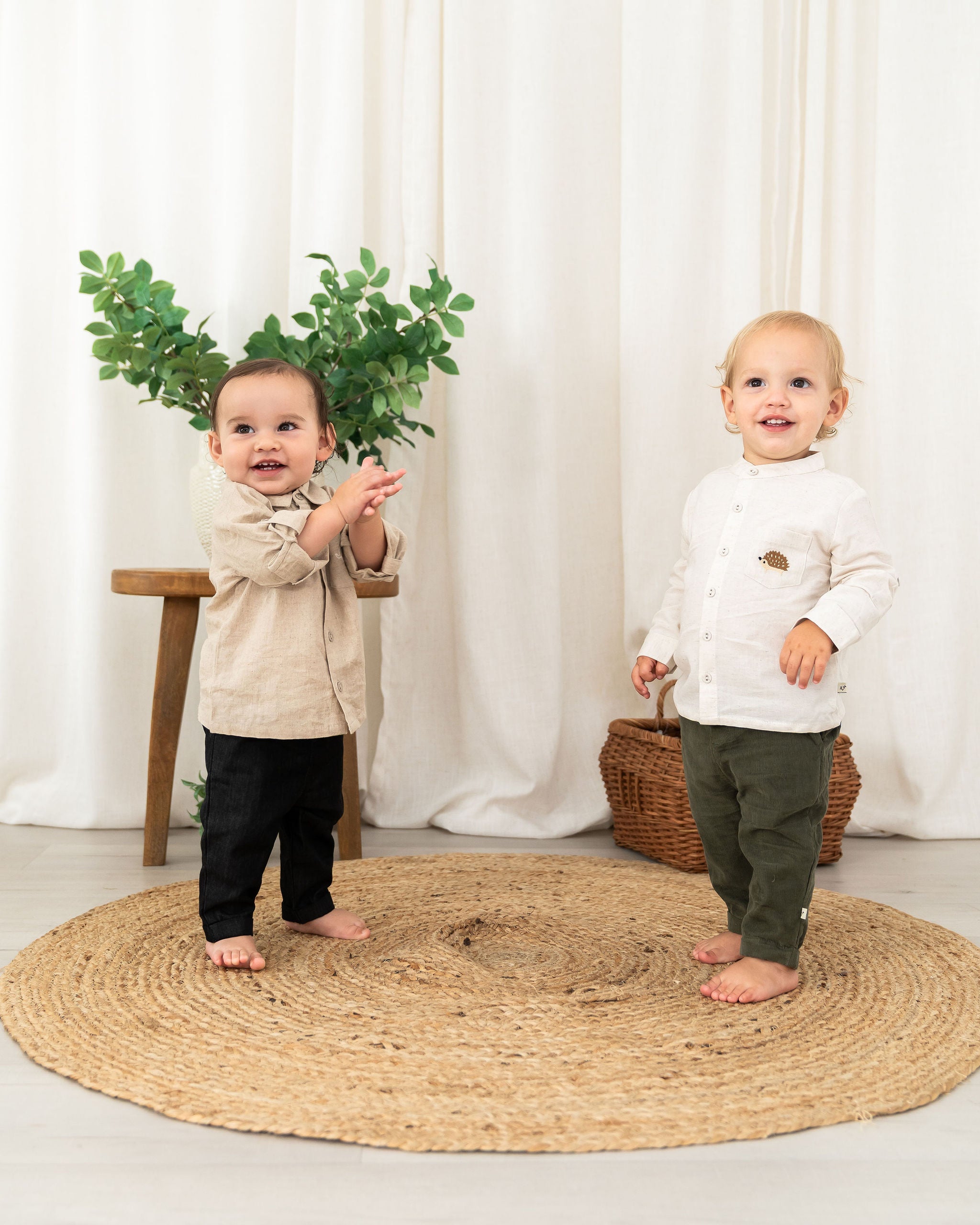 Viverano Organic Linen Corduroy Baby Boy Oufits