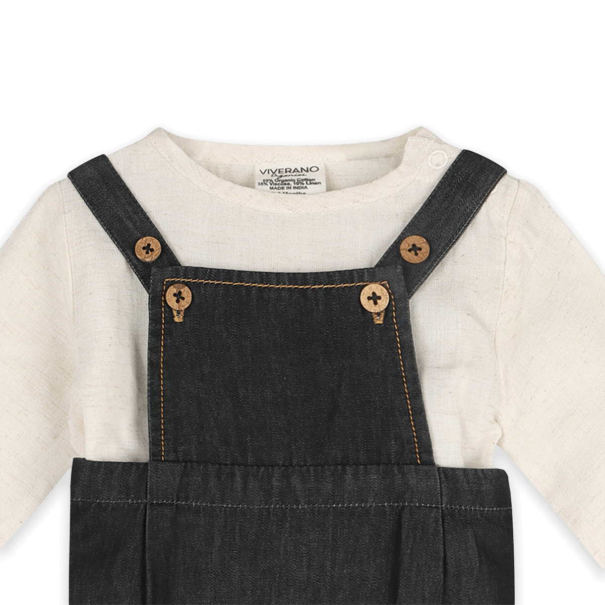 Paul Denim Jumpsuit & Shirt Set (Organic Cotton) - Detail