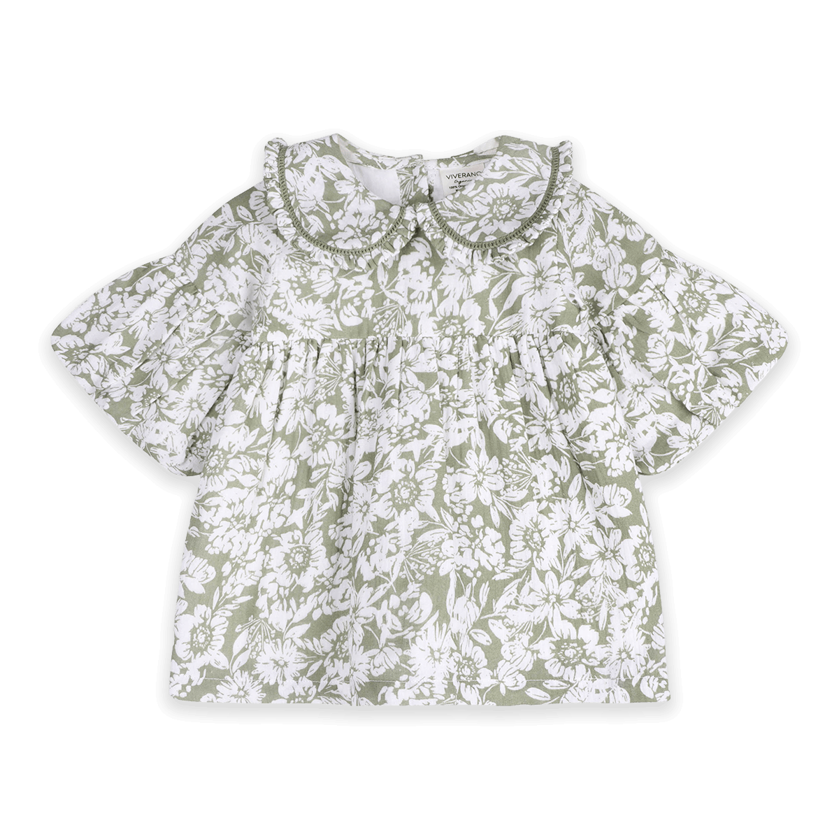 Lucille Floral Baby Dress & Bloomer Set (Organic Muslin) - Front