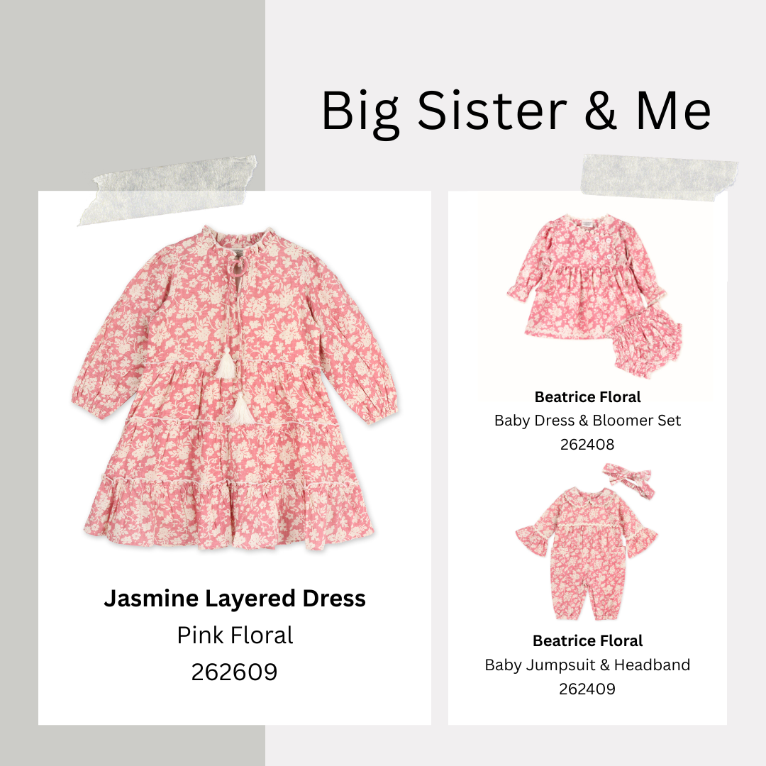 Matching Floral Organic Cotton Baby Outfits by Viverano