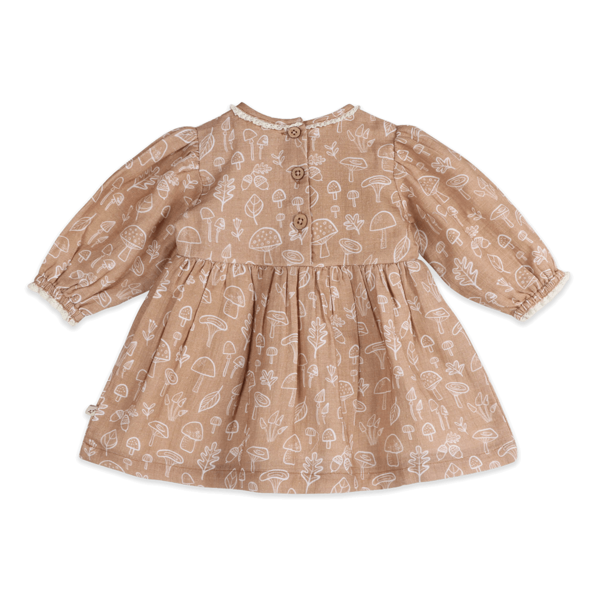 Mushroom Baby Dress & Bloomer (Organic Muslin) - Back