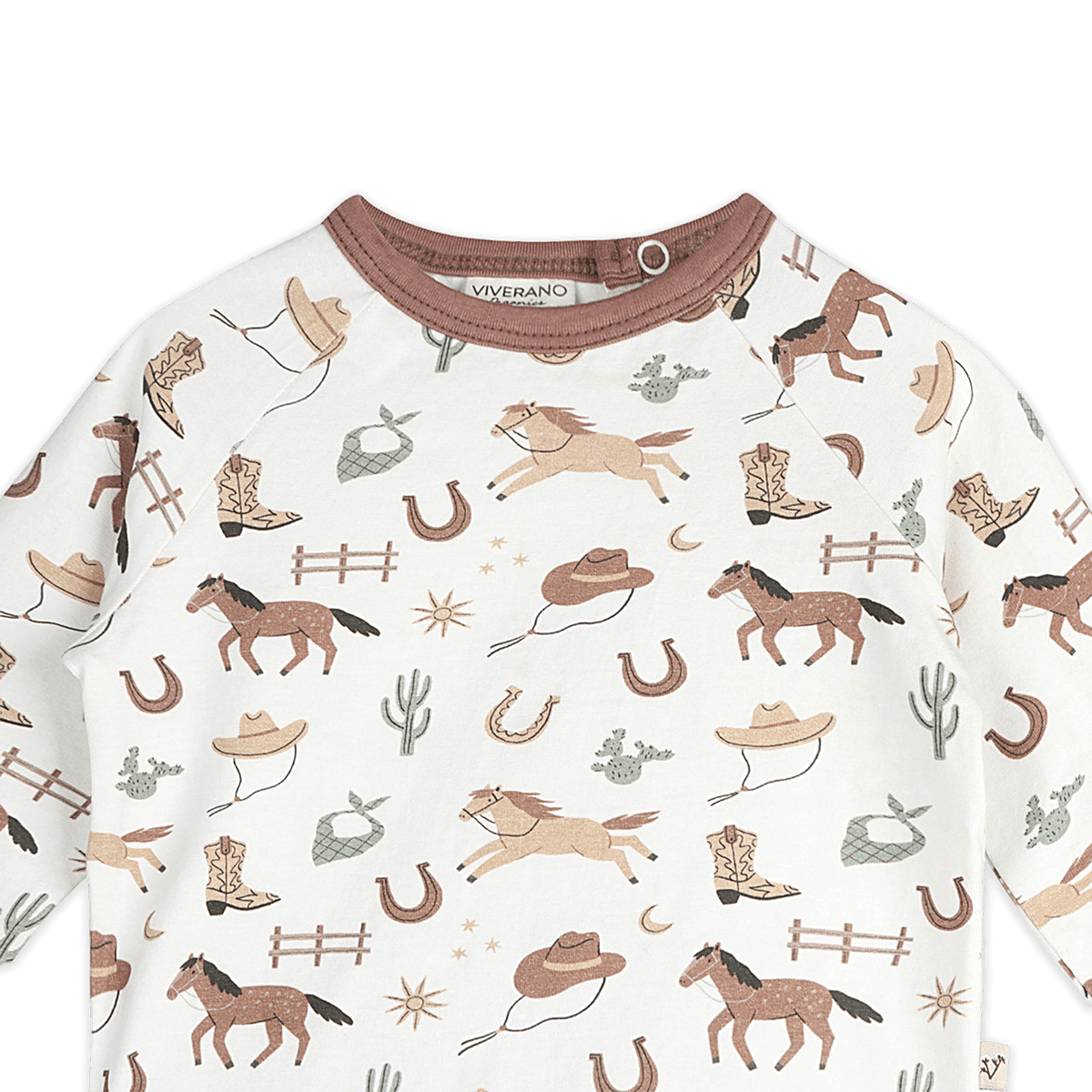 Howdy Horse Baby Tee & Jogger (Organic Jersey) - Detail