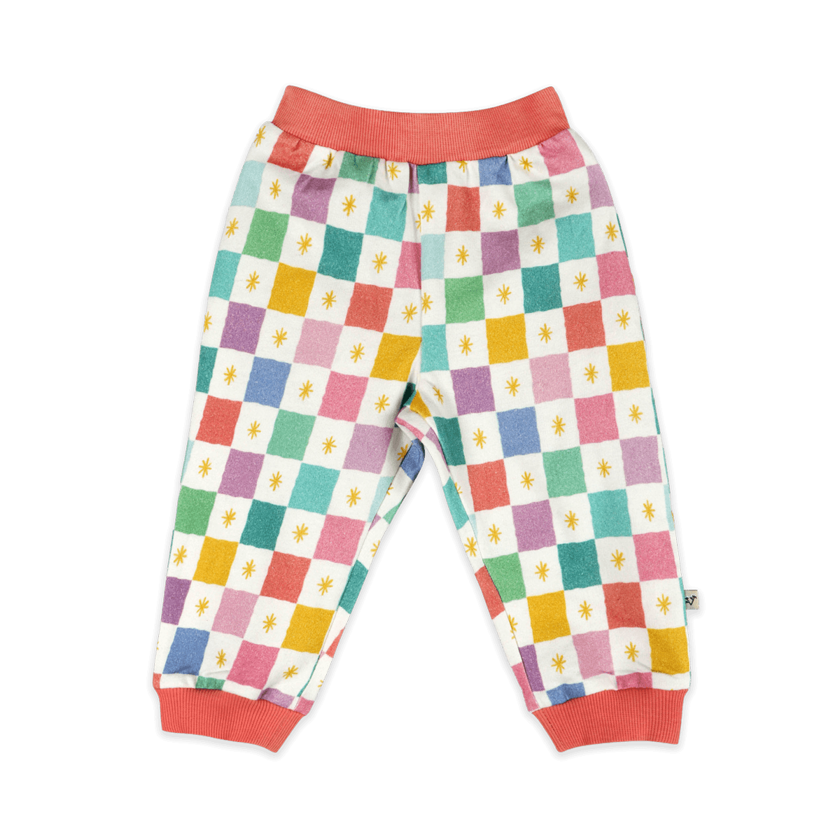 Colorful Checks Baby Sweatshirt & Jogger (Organic Fleece) - Pants