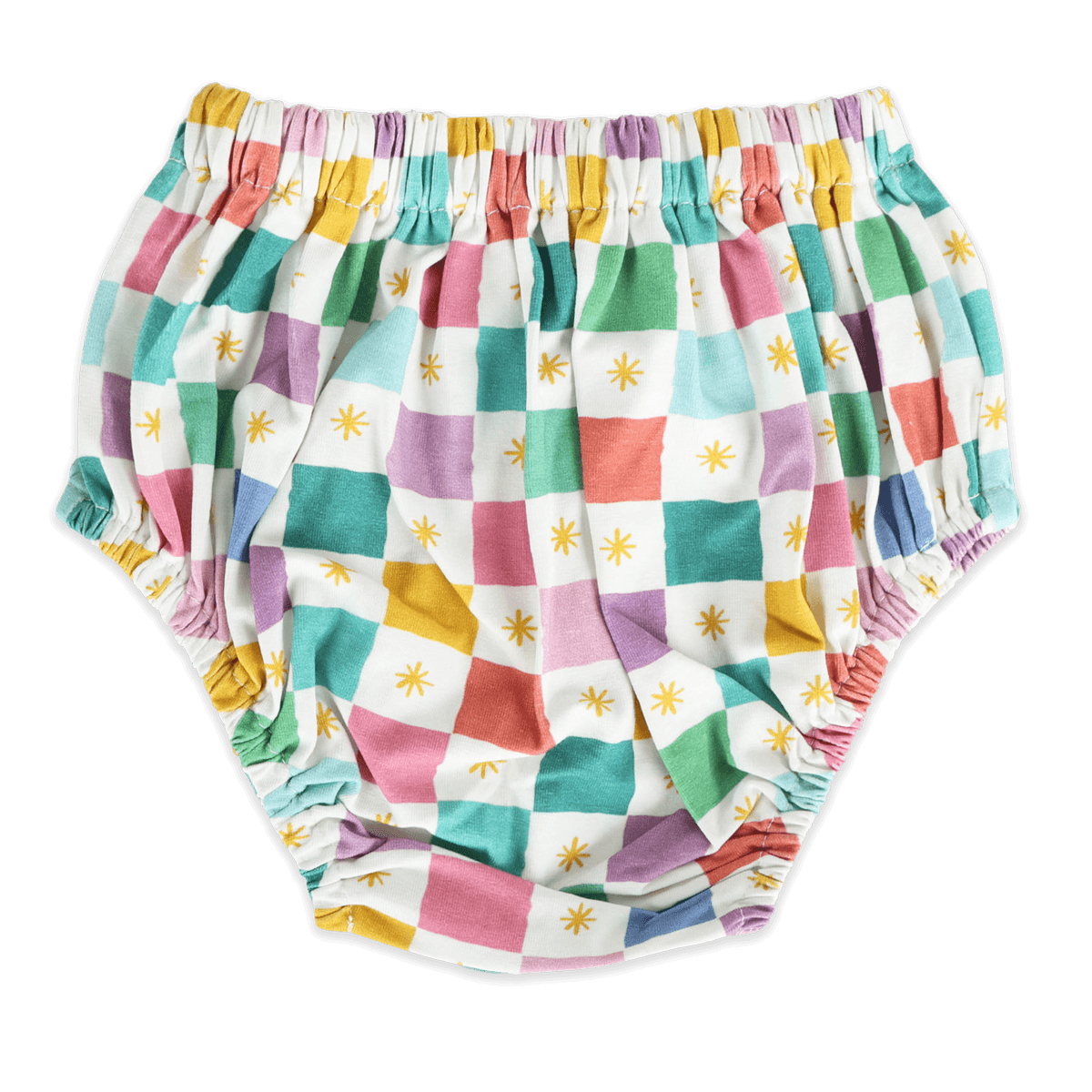 Colorful Checks Baby Dress & Bloomer (Organic Jersey) - Diaper Cover
