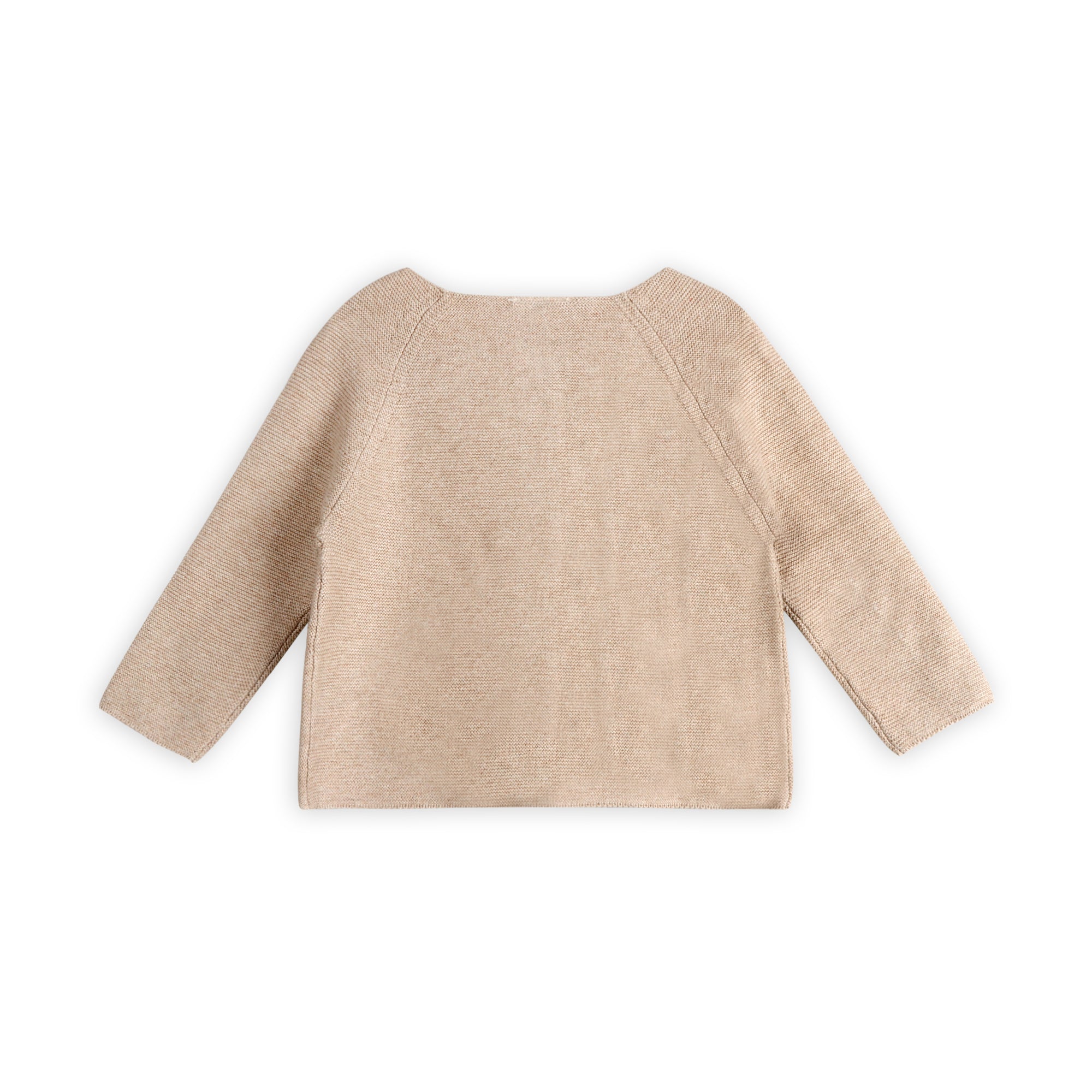 Bird Embroidered Baby Knit Cardigan Back (Organic Cotton)