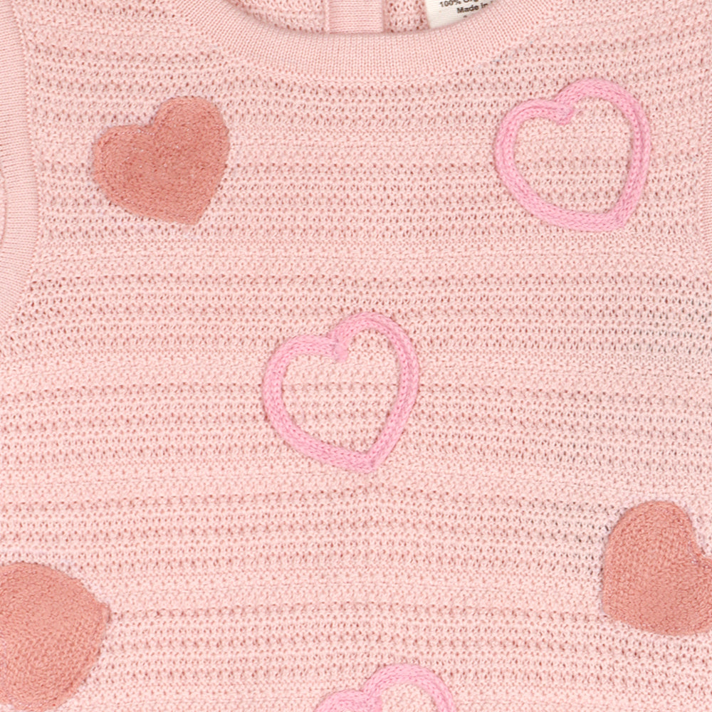 Olivia Hearts Baby Tank Detail (Organic Cotton)