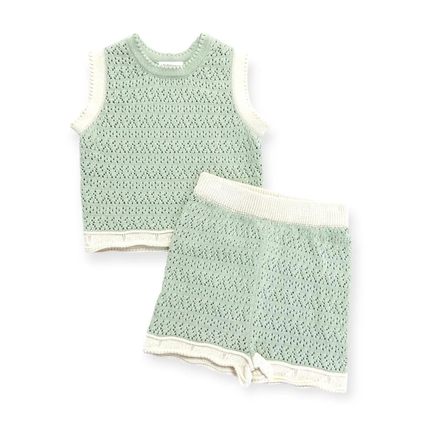 Poppy Textured Baby Tank & Shorts Set (Organic Cotton)