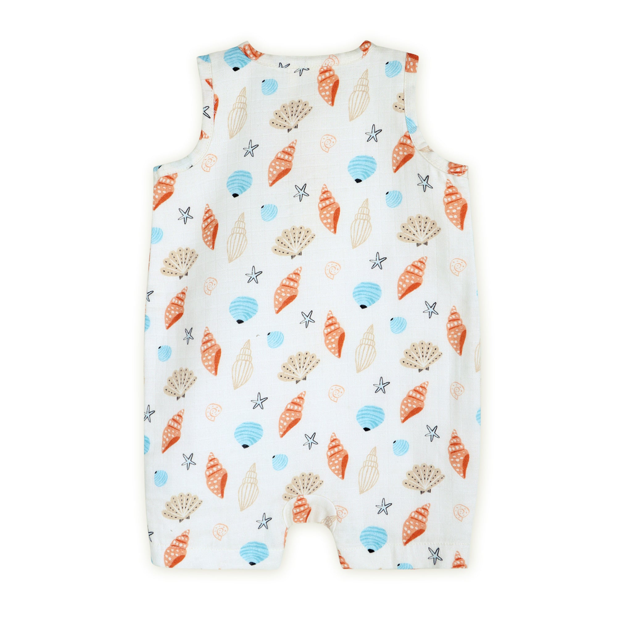 Seashell Baby Romper Back (Organic Muslin)