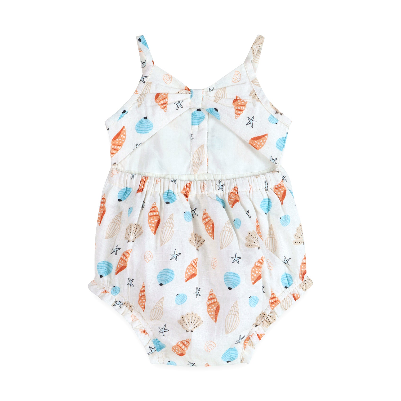 Seashell Baby Romper Back (Organic Muslin)