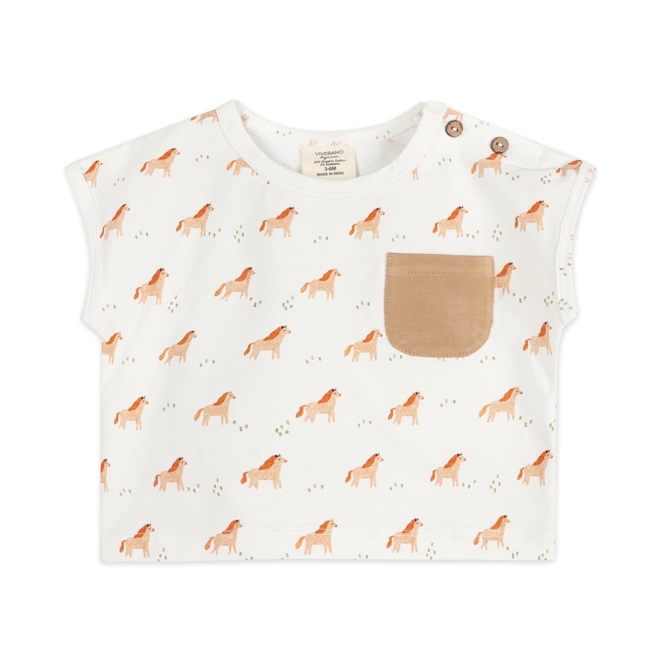 Horse Baby Tee Front (Organic Jersey)