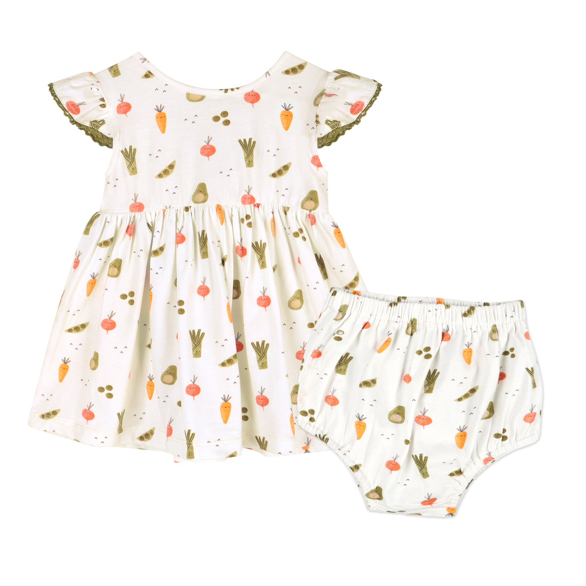 Veggies Baby Dress + Bloomer (Organic Jersey)