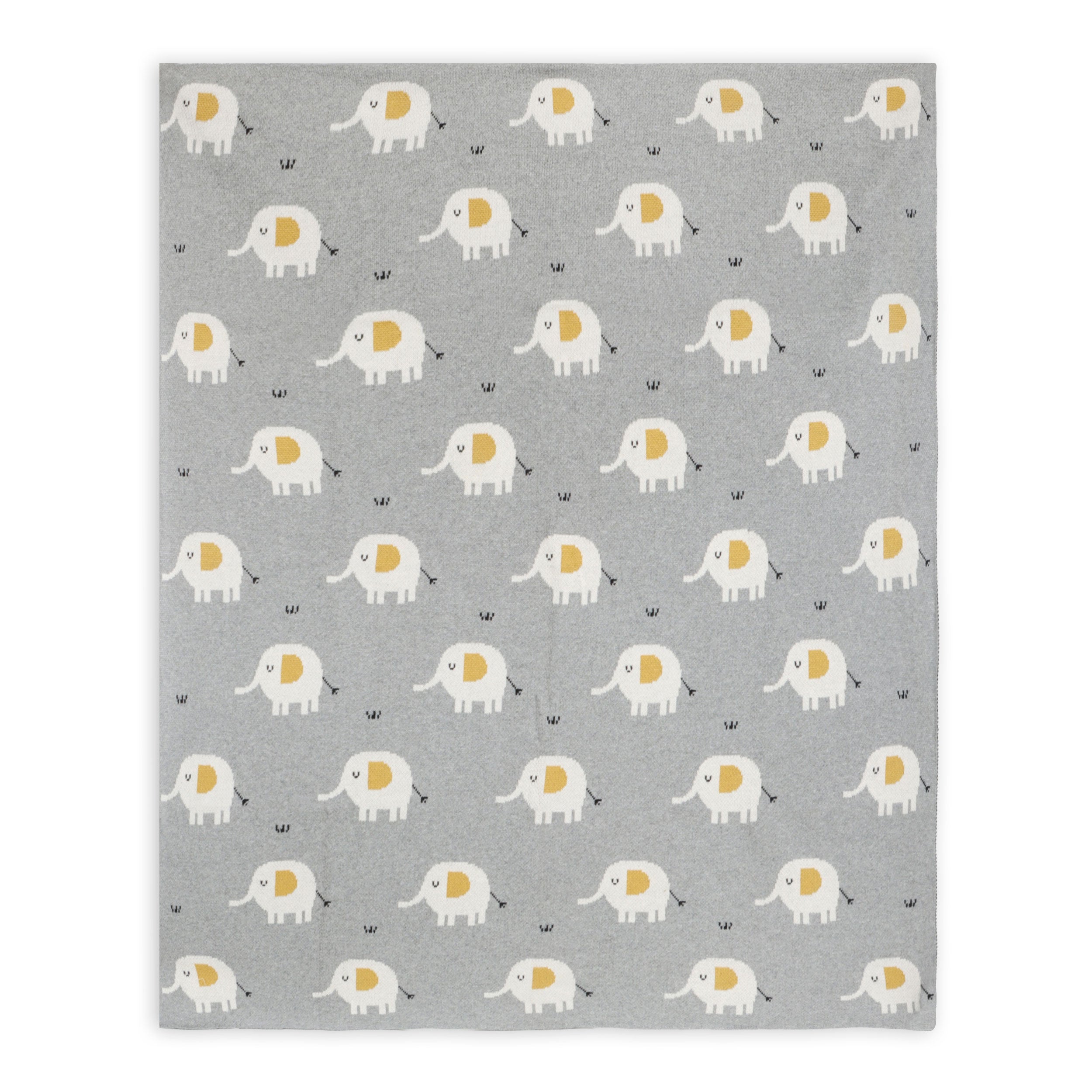 Elephant - Jacquard Knit Baby Blanket & Lovey SET (Organic)
