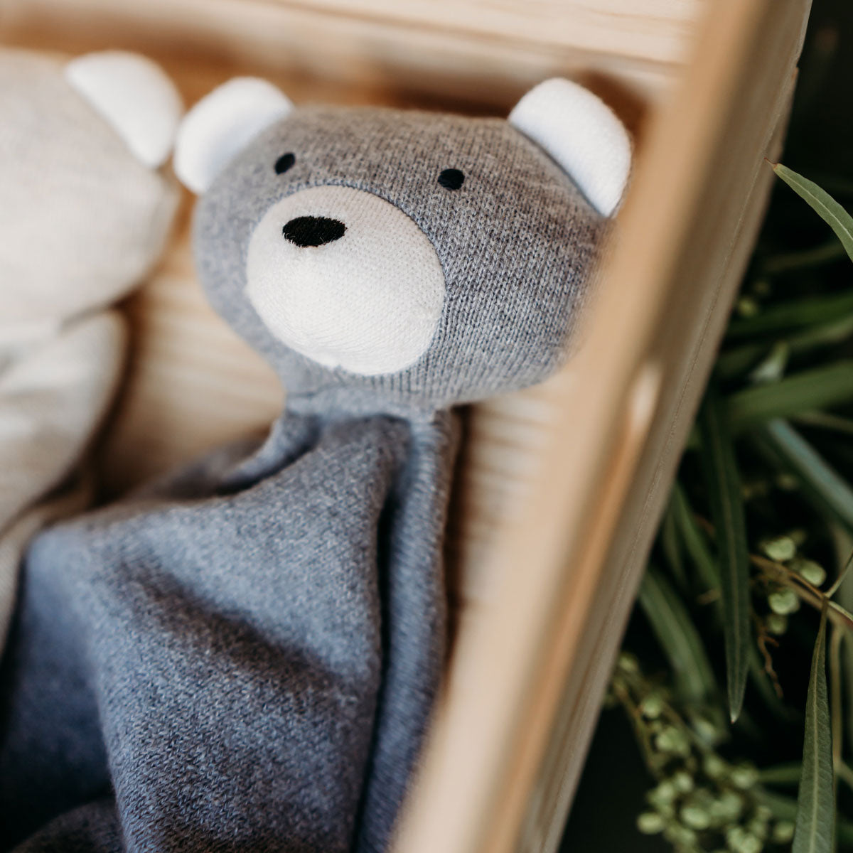 Bear - Organic Baby Lovey Security Blanket Cuddle Cloth (2 Colors)