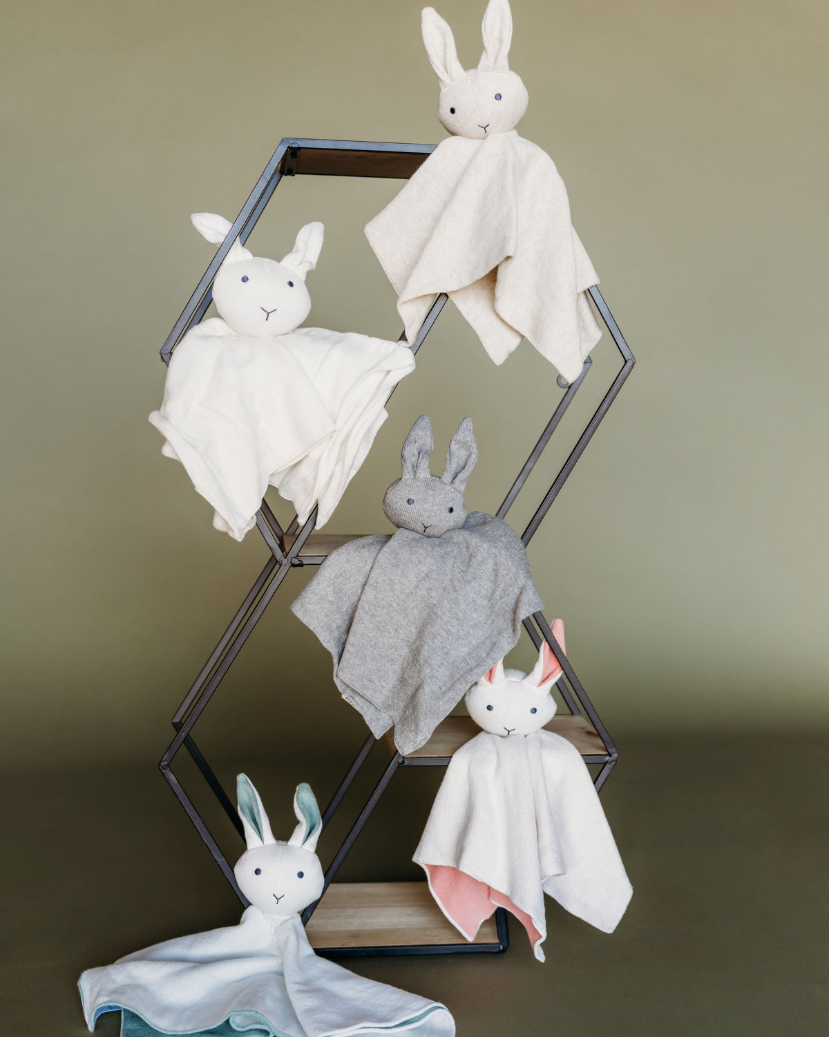 Bunny - Organic Baby Lovey Security Blanket Cuddle Cloth (5 Colors)