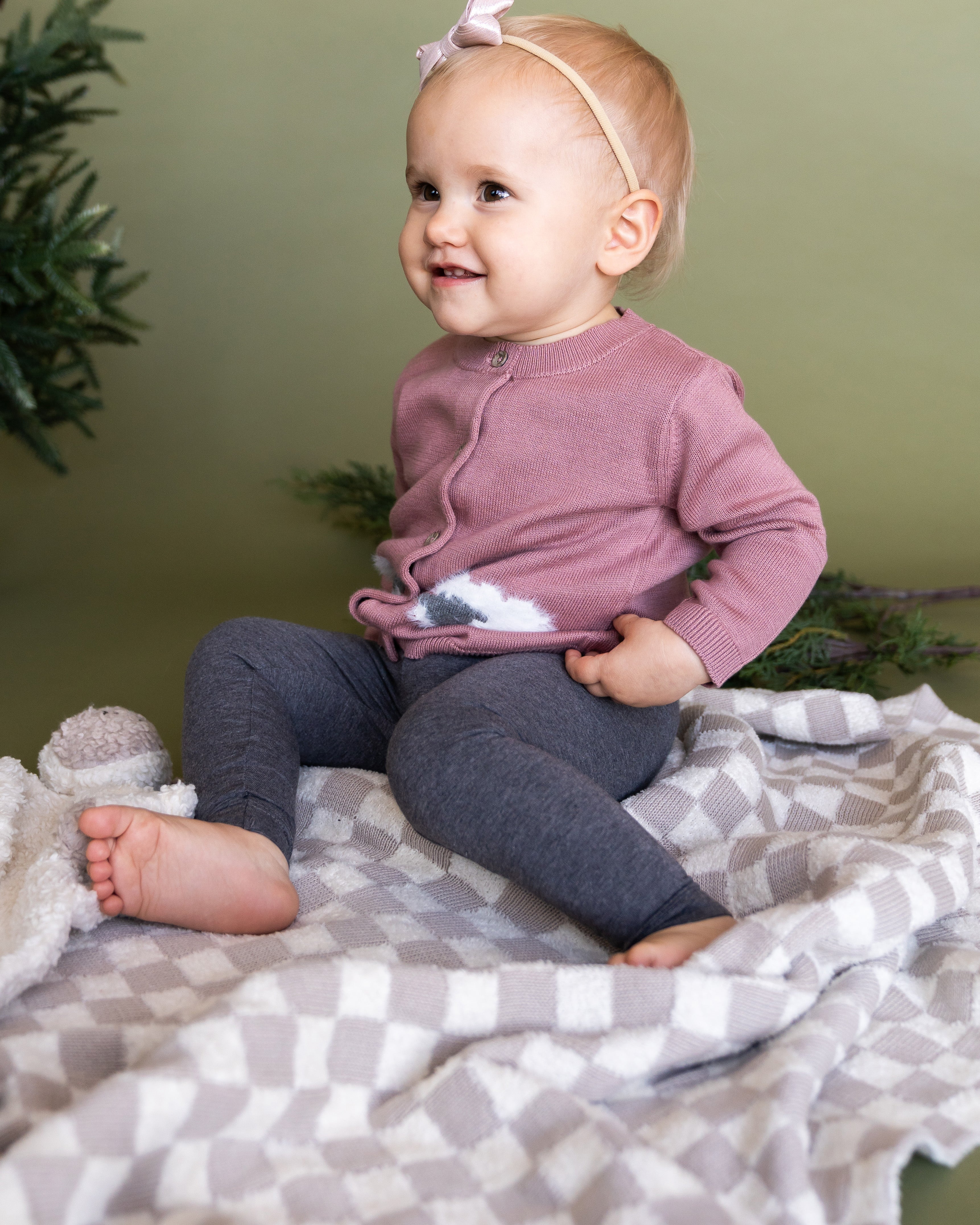 Checkered - Jacquard Terry Knit Baby Blankets (Organic Cotton) 