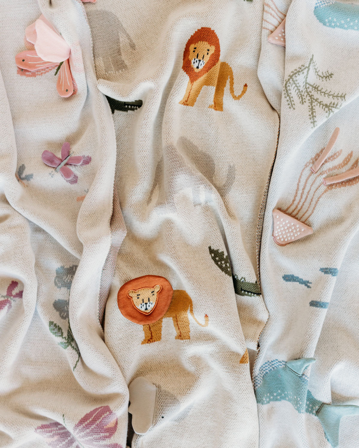 3D Jacquard Sweater Knit Baby Blankets (Organic Cotton)