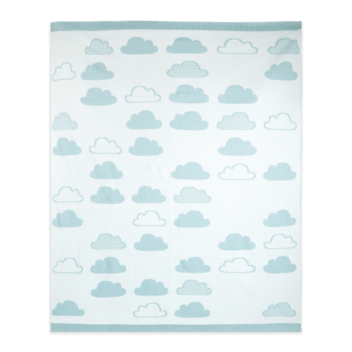 Cloud - Reversible Jacquard Sweater Knit Baby Blanket (Organic Cotton)