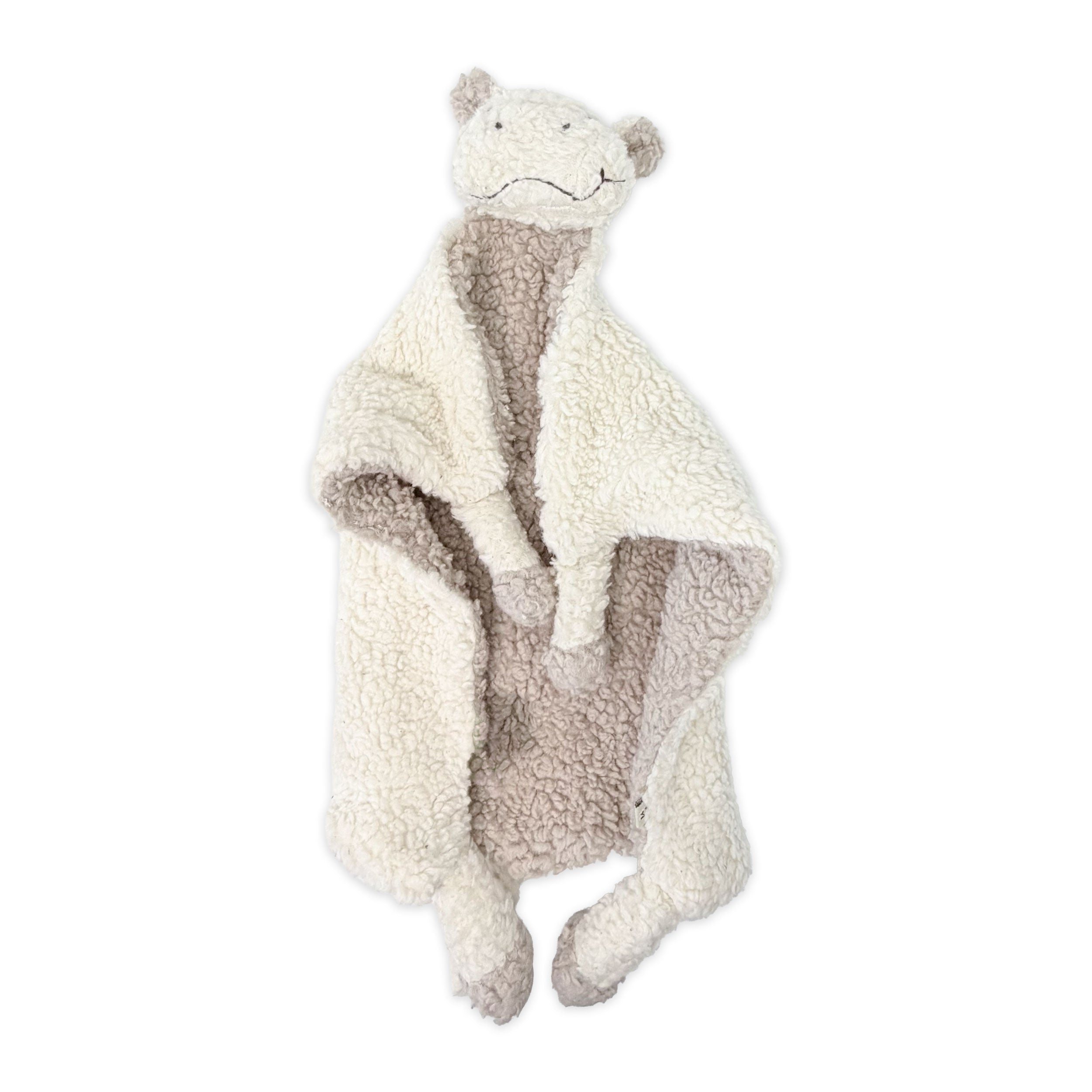 COW - Organic SHERPA Lovey Baby Security Blanket Cuddle Cloth (Folded)