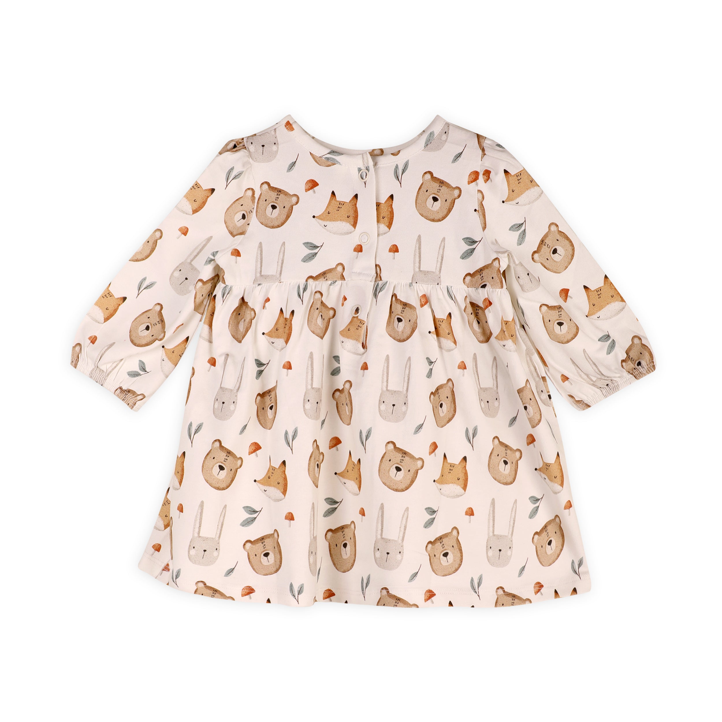 Forest Animals Fox Bear Baby Dress & Legging Set (Organic Jersey)