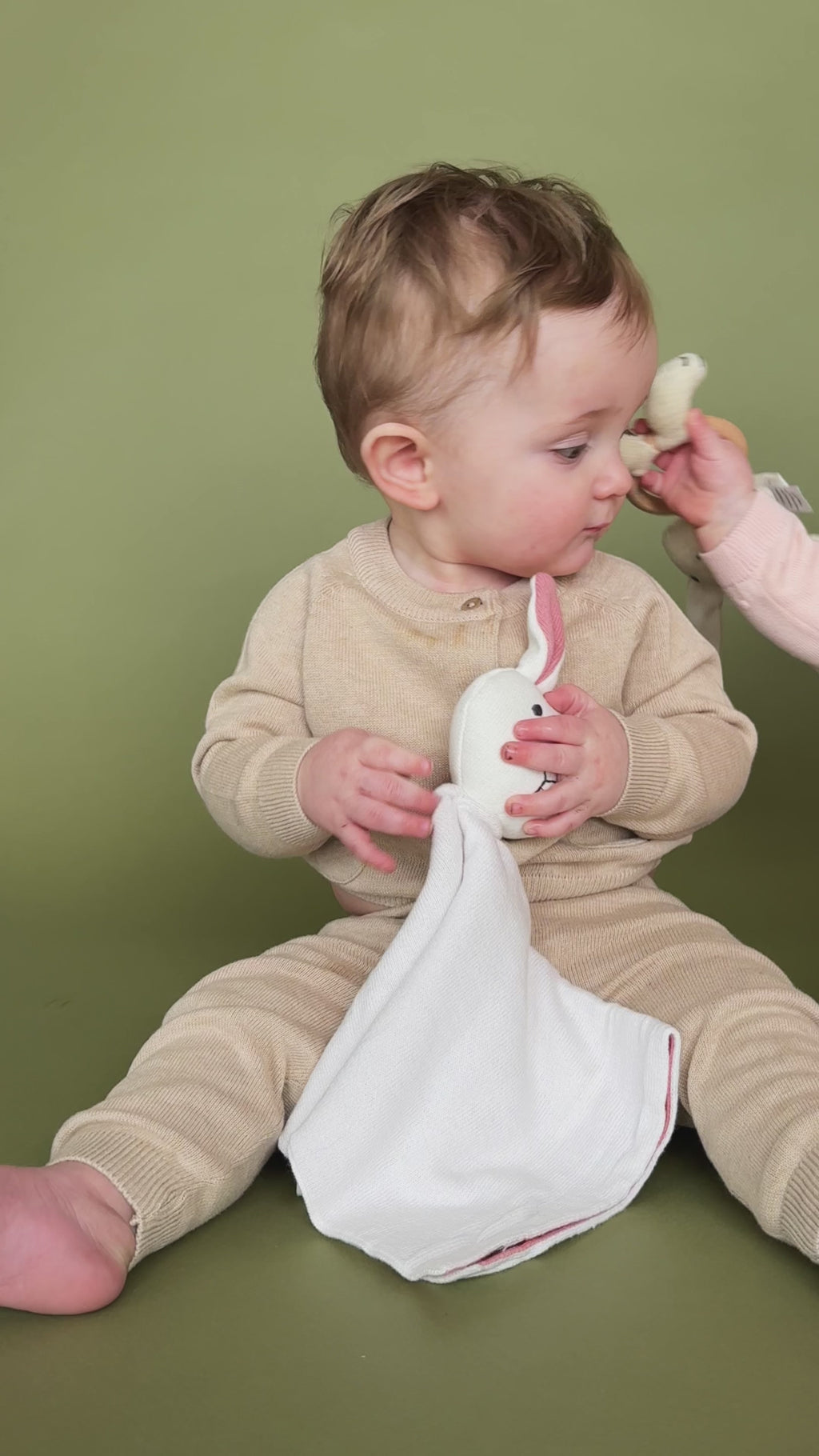 Bunny - Organic Baby Lovey Security Blanket Cuddle Cloth