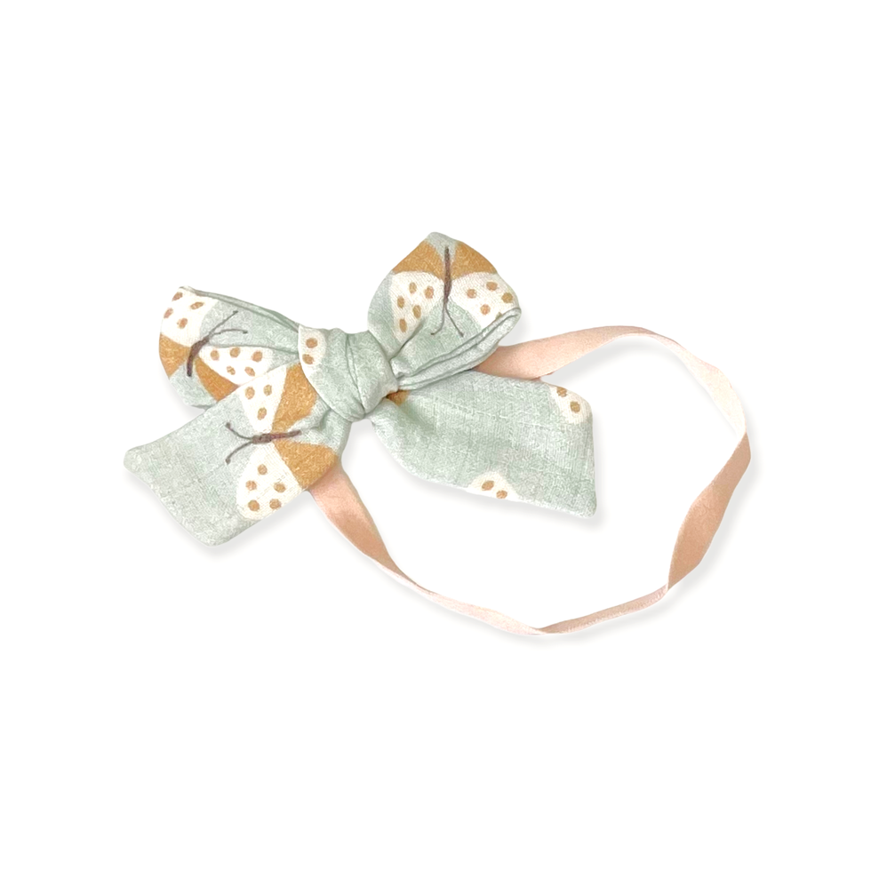 Butterfly Bow String Headband (Organic Muslin)